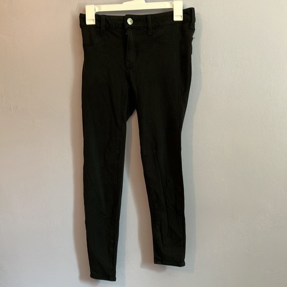 American Eagle black quilted jeggings Sz 2 regular - Picture 7 of 8